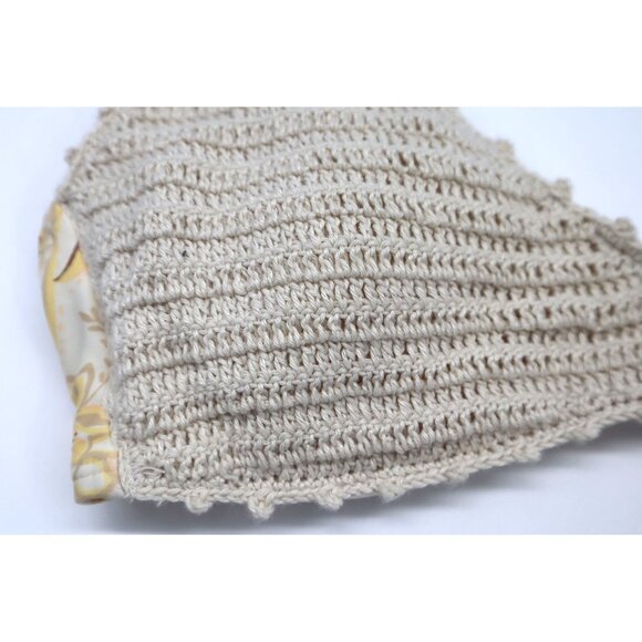 Xhilaration Beige Crochet Bralette Bikini Top Medium Adjustable Straps - Picture 4 of 8